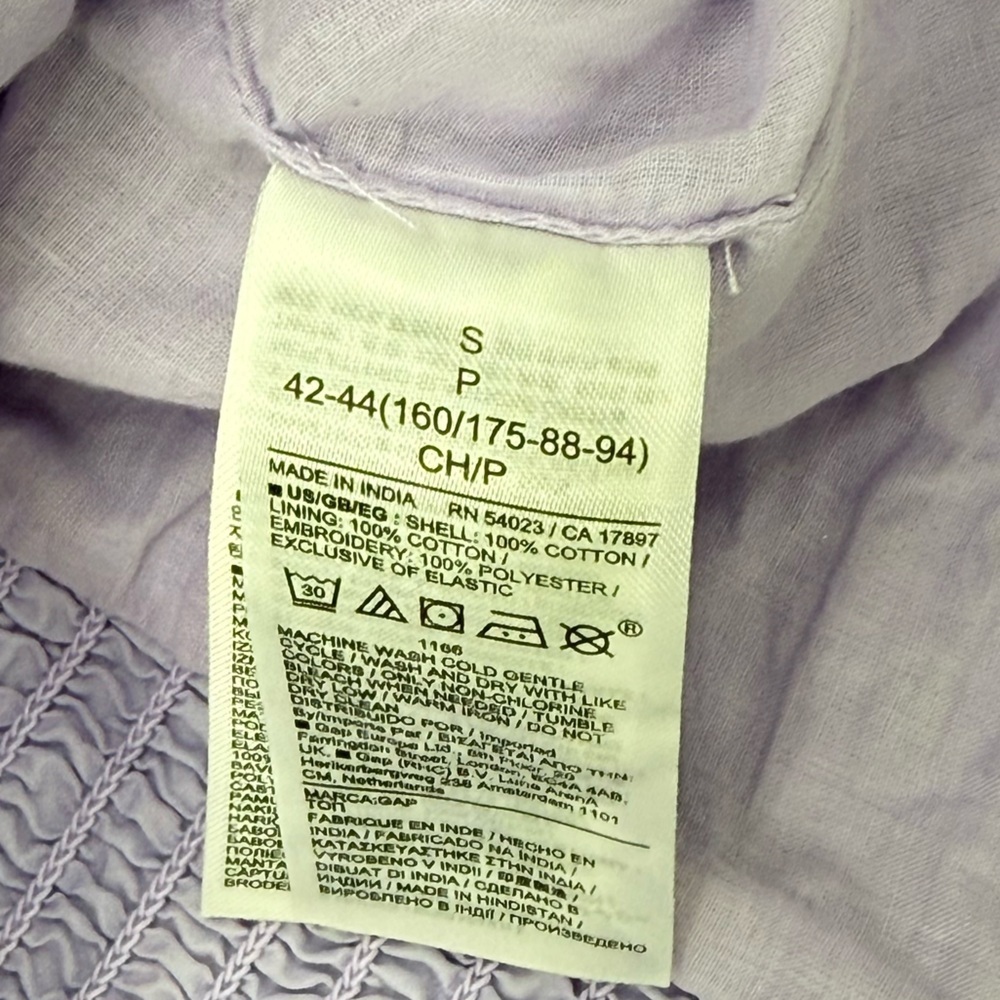 GAP Puff Sleeve Eyelet Shirt in Purple Lotus - Picture 13 of 13
